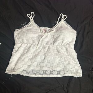 Cropped tank top with bra inside of it !